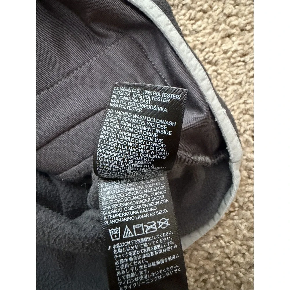 Men's The North Face 1/4 Zip‎ Pullover Fleece Sweatshirt Red Gray Size Large